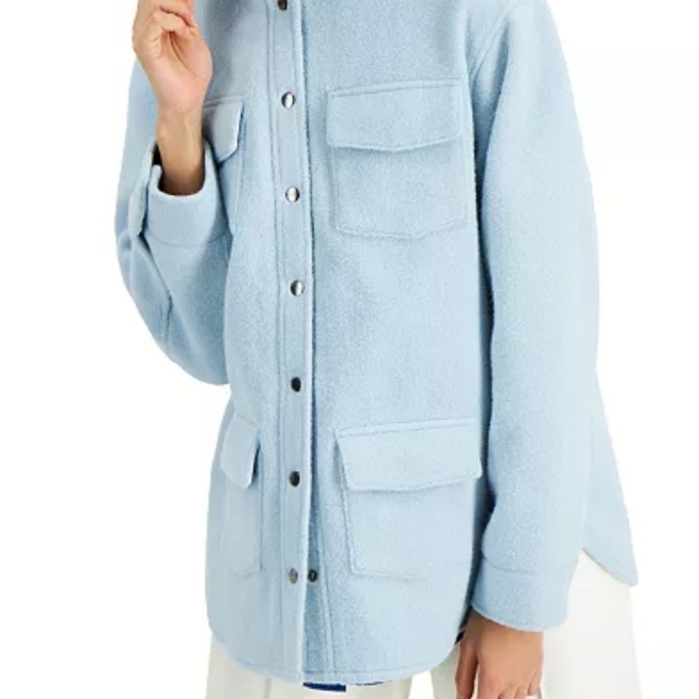Alfani Blue Shacket - Picture 2 of 5